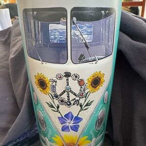 Travel tumbler volkswagen peace and love